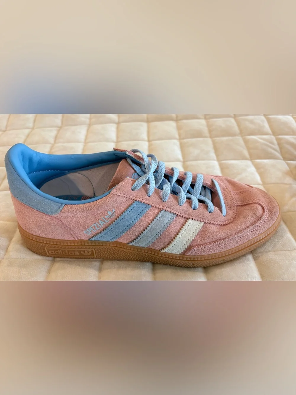 adidas Handball Spezial Semi Pink Spark Blue IG1974 Women Size 8.5 Suede Retro